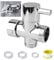 Deviatore Doccia 3 Vie Ingresso Femmina G3/4, Uscita Maschio G3/4 e G1/2, Deviatore Doccia, Ottone Massiccio Valvola Deviatore Rubinetto, per Toilette, Bagni, Cucine (Argento)