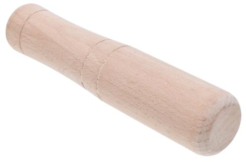Mikikit Holzhammer Massivholz Flachkopfhammer Handgefertigtes Schlagwerkzeug Rutschfest Für Selbstgemacht Holzarbeiten