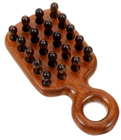 EXHUMKY Holz-haarkamm Aus Hochwertigem Goldsandelholz Antistatischer Kamm Mit Breiten Zähnen Für Kopfhautmassage Und Haarentwirrung Praktisches Pflegewerkzeug Für Frauen Angenehme