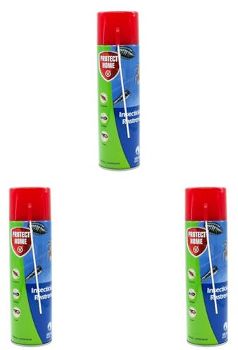 Protect Home Insecticida doméstico de acción inmediata contra cucarachas, hormigas e insectos rastreros (Paquete de 3)
