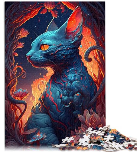 Puzzle 1000 Teile für Erwachsene Sphynx Spellbound Lernpuzzle Familienspiel 50 x 75 cm Künstlersammlung Bildende Kunst