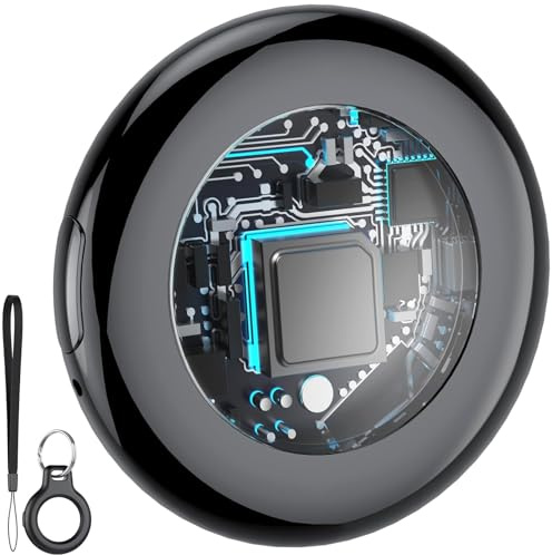 Tukio Air Tag 1er Pack - Rein Schwarz, 5.3 Bluetooth Tracker Schlüsselfinde Kompatibel mit Apple Wo ist? APP (iOS NUR), Item Finder 100dB für Gepäck/Taschen/Koffer, Austauschbarer Batterien