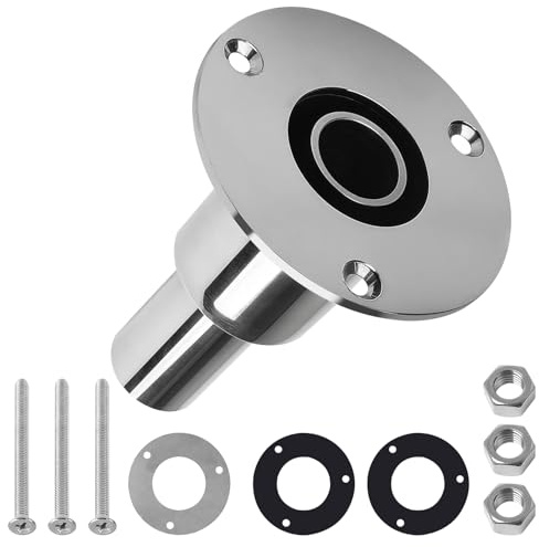 Standheizung Zubehör 24 mm Edelstahl Durchführungsflansch, Abgasdurchführung für Dieselheizung, Boot, Wohnmobil, LKW – mit Dichtungen & Schrauben