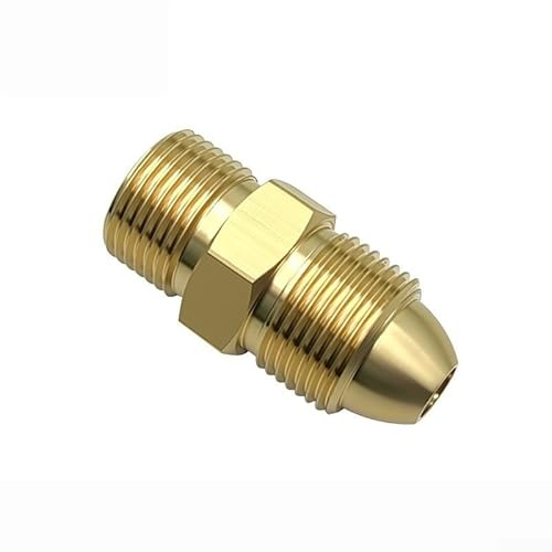 CGA580 - Adattatore per bombola G5/8, connettore regolatore gas in ottone per sistemi Argon, ossigeno e saldatura, compatto, 55 x 24 mm, raccordo in rame