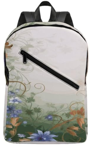 FodPand Floral Swirls Ivy Laptop Backpack for Travel Backpack Large with 2 Compartments,Computer Bag for Men/Women