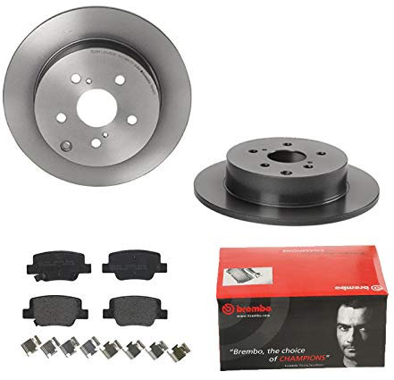 2 Bremsscheiben Voll 297 mm + Bremsbeläge Hinten von Brembo Voll (1420-56065) Bremsensatz Bremsanlage Bremsen-Kit,Bremsenset, Bremsscheiben, Bremsbeläge, Bremsen-Set, Beläge, Bremsbelag,