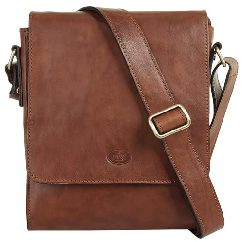 piké Umhängetasche Echt Leder Damen Made in Italy | elegante Crossbody | klassische Handtasche mit Reißverschluss