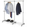 IDIMEX Rollgarderobe London Garderobenwagen Kleiderständer Garderobenständer höhenverstellbar ausziehbar Chrom/grau