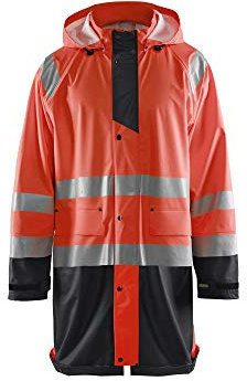 Blaklader 43242000 REGENJACKE HOCHVISIERSTUFE 1, Rot/Schwarz, grootte XXXL