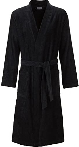 Egeria Adam black Herren Kimono Bademantel XL 100% Baumwolle