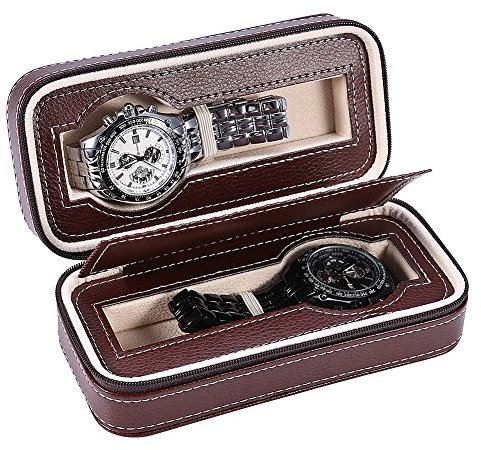 YUYTE Uhrenbox, Uhrenschatulle Uhr Display Aufbewahrungskoffer Watch Jewelry Organizer Box, Uhrenkasten Display Lagerung Organizer Uhren Zubehör, Meisten Typen von Armbanduhren