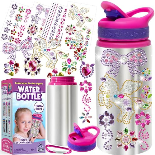 PURPLE LADYBUG Decorate Your Own Water Bottle Craft Kits for Kids - 6 Year Old Girl Gifts, Girls Birthday Presents, Arts and Crafts for Kids Ages 5-12, Unicorn Gifts, Back to School Gift for Girl