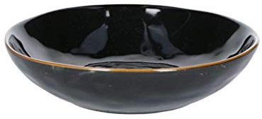 Rose e Tulipani Concerto Nero Piatto Fondo 21Cm Stoneware