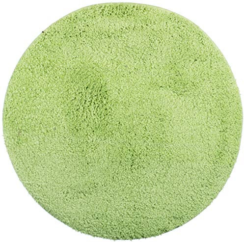 Brandsseller Badezimmerteppich Ø 60 cm Badvorleger Badematte Badteppich rund Chenille rutschfest saugstark maschinenwaschbar - Grün