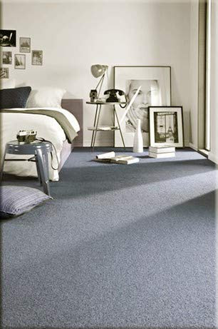 rugsx Einfarbiger Teppich Eton für Zimmer, Wohnzimmer, Schlafzimmer, Teppichboden Auslegware, Silber grau, Verschiedene Größen, 350x400 cm