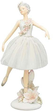 Exner dekorative Zauberhafte Dekofigur Ballerina mit Tüll - Tütü und Blumenranke