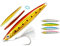 OCEAN CAT Langsam fallender Blei-Metall-Fischköder, flach, sinkend, vertikal, Jigg-Köder mit unterstützten Haken für Salzwasser-Angeln, Rot und Gold, 180 g