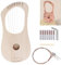 Lyre Harp 7 Saiten DIY Kit, antiker Stil Lyres Holz Saiteninstrument Lyre Harfe Herstellung Material Kit Bass Holz mit Saitenpfosten Saitensattel Stimmschlüssel für Kinder und Erwachsene
