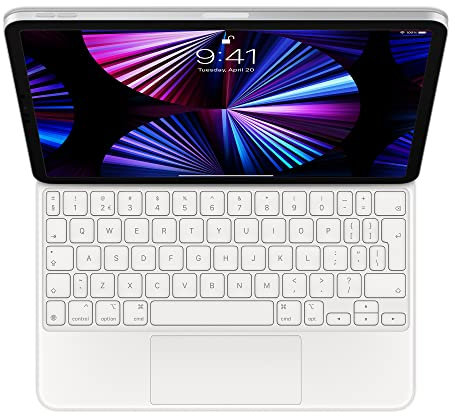 Apple Magic Keyboard für 11 iPad Pro (1., 2., 3. und 4. Generation und iPad Air (4. und 5. Generation) - Niederländisch - Weiß