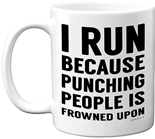 Stuff4 Running Gifts for Women and Men, Funny Novelty Triathlon Runners Mug, Running Mug, Half Marathon Gifts, 11oz Ceramic Dishwasher Safe Well Done, Birthday, Christmass, Congrats