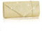 Larcenciel Bolso Clutch de Lentejuelas con Purpurina para Mujer, Bandolera Brillante para Fiesta de Noche con Cadena Desmontable, Carteras de Mano para Boda (Oro)