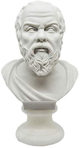 GINGERSHOPONLINE Büste Statue Design: Sokrates - Reproduktion Büste, Skulptur aus Marmor und Harz - ca. 15 cm, 350 g. - Toskanisches Produkt, Design Made in Italy - Geschenkidee Haus