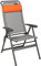 Portal Klappstuhl 120kg Belastbar Balkon Gartenstuhl Hochlehner 5-Fach Verstellbar Campingstuhl Faltbar mit Kopfstütze Gepolstert Gartenstuhl Aluminium klappbar Ergonomisch - Grau