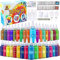 PATIFEED Batikfarben Set für Kinder, 35 Farben Batik-Set, Tie Dye Kit für Kleidung, Spiele und Aktivitäten, Ideales Kunst- und Bastelset für Kinder und Erwachsene