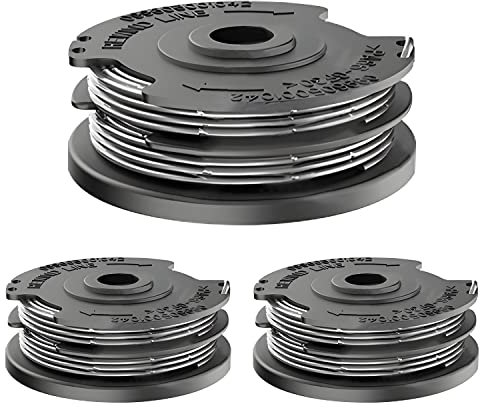 FUSHUI 3 Pack Strimmer Spool,Double Line Autofeed Spool and Line,Strimmer Line Ø1.65mm,Compatible with Bosch F016800351 ART 30-36 LI, ART 30, ART 24 Grass Trimmer