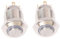 2X 3V Drucktaster Taster Klingeltaster Klingelknopf Blau LED 12mm Silberfarbe