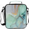 Mnsruu Girls Lunch Bags, Abstract Golden Teal Marble Texture Insulated Thermal Packed Lunch Box Hot Cool Frozen Food for Women Kids