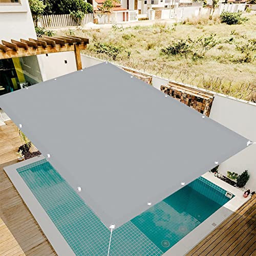SunSail Wasserdicht Rechteckig 1 x 2.6 m UV-beständig Sonnensegel Schattentuch Reißfest Wetterfest für Patio Hinterhof Rasengarten, Hellgrau