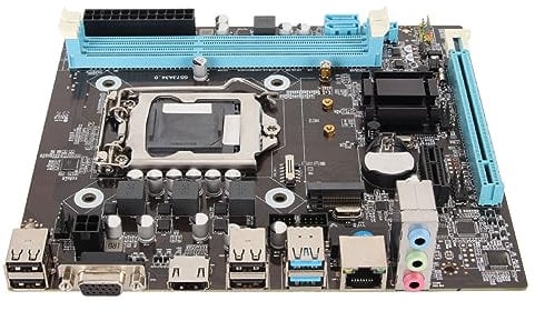 ASHATA H81 Gaming Motherboard, LGA 1150 Micro ATX PC Motherboard, Dual Channel DDR3 M.2 NVMe NGFF PCIe Slot Support for Core I3 I5 I7 for Xeon E3 V3 for Celeron G Series