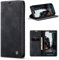 niloucase Kompatibel mit iPhone 15 Pro Max Hülle Leder,Magnetverschluss Premium PU Leder Flip Case,Standfunktion.-schwarz