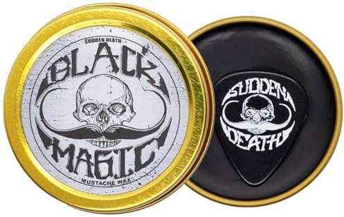 Black Magic Cire à moustache de mort soudaine | Cachez les cheveux gris dans la barbe ou la moustache | Tenue forte | Boîte de 30 ml | Aucune source de chaleur nécessaire | Non parfumée
