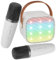BONAOK Microfono Karaoke Giocattoli 2 Microfono, Caraoke Bluetooth per Bambini Adulti, Lettore Karaoke Portatile Microfono per Ricarica (Bianco)…