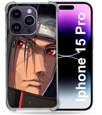 Cokitec Reinforced Case for Iphone 15 Pro (6.1) Manga Naruto Itachi Face