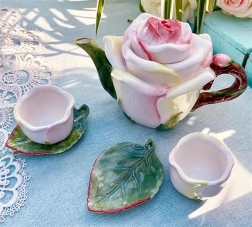Teiere Set Di Teiere Pratica Decorazione Domestica Teiera Tazza Ristorante Ufficio Resto Bere Set Da Tè Set Teiera Regalo In Ceramica Rosa Teiera Set Da Tè