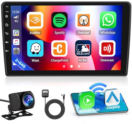 Inefala 2G+64G per Citroen Berlingo B9 2008-2017 Autoradio Android con Wireless Carplay Android Auto 9 Touchscreen Stereo Auto con GPS WiFi RDS/FM USB SWC Mic Retrocamera