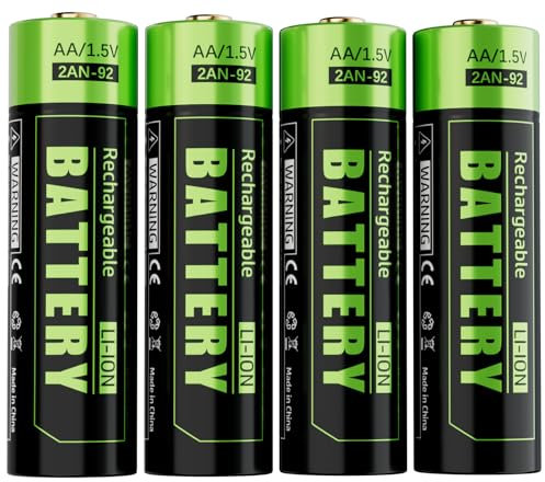 Coolifepro Batterie Ricaricabili AA, Pacco da 4-3500mWh, 1.5V Tensione Costante, 1600 Cicli di Ricarica - Alta Capacità e Bassa Autoscarica