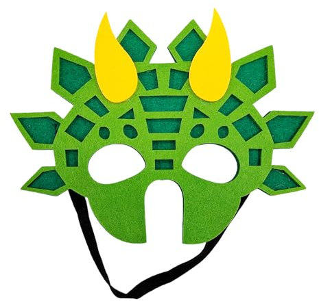 Jtnohx Filz Tiermasken, 10 Stück Halloween Maske für Kinder, Tier Kostüm für Geburtstag Party Supplies(Dino Masken)