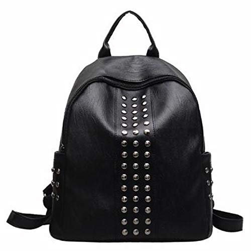 Koanhinn Neue Damen UmhäNge Tasche Mode Pu Leder Rucksack Niet GroßE KapazitäT Casual Wilden Rucksack