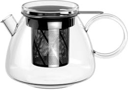 Villeroy & Boch - Artesano Hot&Cold Beverages Teekanne transparent, Spülmaschinenfest, Mikrowellensicher, Kaffeekanne für Kalt- und Heißgetränke, Kanne 1 Liter Füllmenge, Borosilikatglas