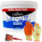 PERFECTONISH CROWN Matt Emulsion Paint 7.5L Pure Brilliant White With 3 Brush & Safety Gloves