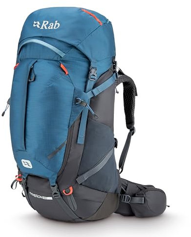 Rab Hyperon 80 Liter Rucksack - Bequemer Trinkrucksack für Rucksackreisen, Trekking & Wandern, Orion Blue/Anthracite, M/L