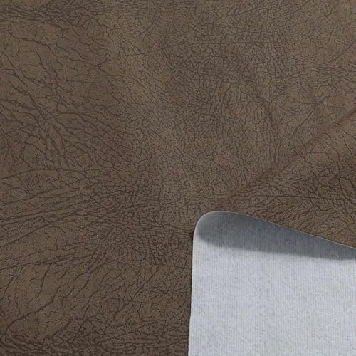 TOLKO Microfaser Polsterstoff Meterware | weicher reißfester Bezugsstoff ür Stuhl Sessel Sofa Bank Hocker Sitzauflage zum Polstern Beziehen Stoffe zum Nähen (Kaffee)