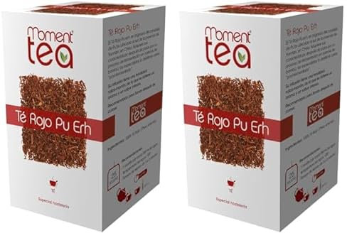 Moment Tea- Té Rojo estuche de 25 sobres de 1.8g (Paquete de 2)