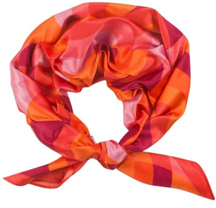 fashionchimp Bandana in feiner Stoffqualität mit Motiv-Druck, Nicki-Halstuch für Damen und Herren, Silk-Feeling, 70x70cm (Rot 2119)