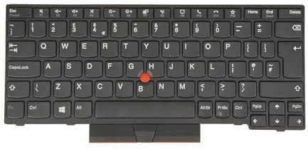 AZUBAYCOM Laptop Computer Replacement Keyboard for Lenovo Thinkpad X280 X395 X390 A285, 20KF 20KE 20MW 20MX 20Q0 20Q1 20SC 20SD Black (UK GB Layout, No Backlit)