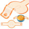 Dimeho Tapis de cuisson en silicone anti-adhésif résistant à la chaleur pour four cocotte facile à nettoyer réutilisable avec poignées extra longues pour la cuisine à la maison (orange)